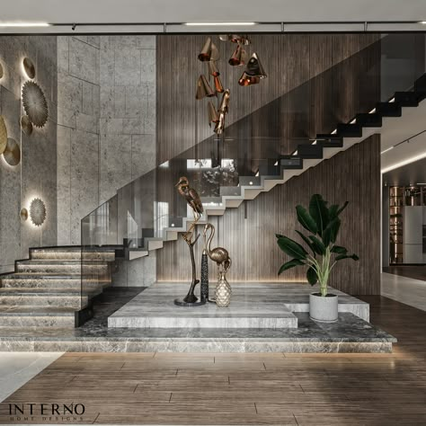 Staircase Wall Design, Luxury Stairs, درج السلم, Staircase Interior Design, Luxury Staircase, Staircase Design Modern, Stairs Design Interior, تصميم داخلي فاخر, Stairway Design