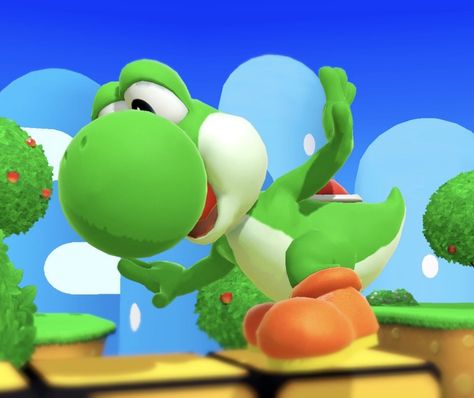 A SSBU screenshot I made. Yoshi doin’ a cute little pose :) Yoshi Mario Pfp, Yoshi Pfp Mario, Yoshi Pfp, Mario Aesthetic, Mario Yoshi, Ios Ideas, Princesa Peach, Nintendo Art, Some Games