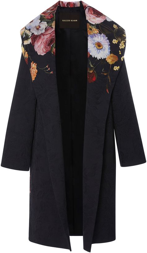 Floral Coat, Naeem Khan, Kleidung Diy, Abaya Designs, Mode Chic, Ropa Diy, Painted Clothes, Floral Fashion, Abayas Fashion