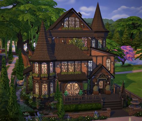 Magic House, Sims 4 House Building, Sims 4 House Design, Casas The Sims 4, Sims House Design, Sims 4 Build, Sims 4 Houses, Sims House, House Inspiration