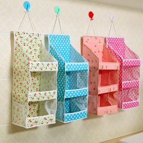 Diy Storage Bins, Storage Bins Diy, Diy Karton, Penyimpanan Makeup, Cardboard Storage, Sewing Storage, Storage Bags Organization, Trendy Sewing, Organize Fabric