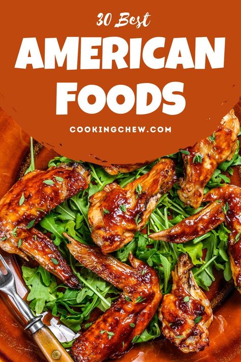 Take a peek at this curated list of foods you might find throughout the country & in certain regions that speak to American culture. This list of the top 30 American foods reveals dishes of the USA. American Foods Classic, American Recipes Dinner, Slavic Food, Cultural Meals, American Cuisine Recipes, Traditional American Food, American Dinner, American Foods, Usa Food