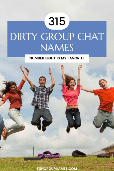 Explore 315+ inappropriate group chat names. Cheeky, risqué, and downright bold—find the perfect fit for your daring group! Goofy Ahh Group Chat Names, Funny Grp Names, Groupchat Names For 3 People Funny, Roommate Groupchat Names, Groupchat Names For 3 People, Dark Group Chat Names, Mexican Group Chat Names, Funny Gc Names For 3, 4 Person Group Chat Names