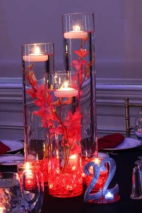 Fire Themed Centerpieces, Fire And Ice Table Decorations, Fire And Ice Event Decor, Fire And Ice Event Theme, Fire And Ice Centerpieces, Fire Centerpiece Ideas, Fire And Ice Decor, Fire Centerpieces, Fire And Ice Wedding