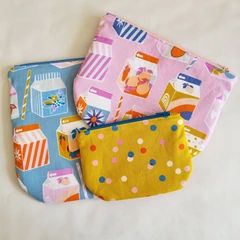 Back to Basics Sewing Pattern | Lorelei Jayne Tech Pouch, Pouch Sewing, Tech Bag, Pouch Tutorial, Flat Pouch, Pouch Pattern, Bag Patterns To Sew, Coordinating Fabrics, Fabric Ribbon