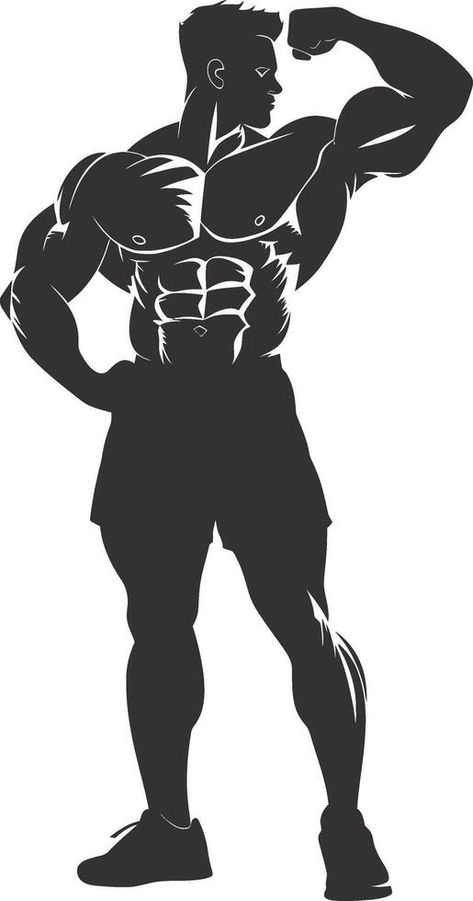 Gym Boy Wallpaper, Body Builder Aesthetic, Gym Artwork, Gym Stickers, Bodybuilding Logo, Easy Hand Drawings, Gym Icon, Bodybuilding Workouts Routines, Photoshop Course