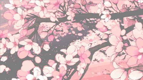 Pixel Gif, Gif Background, Sakura Tree, Anime Gifs, Plant Wallpaper, Blossom Trees, Aesthetic Gif, 판타지 아트, Fan Fiction