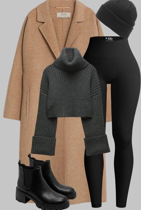 Crop Top With Undershirt Outfit, Rainboots Outfit Black Women, Outfit Ideas Layout Winter, Casual Going Out Outfit Night Winter, Knitted Vest Outfits For Women, Mafia Wife Aesthetic Outfits, Casual Church Outfits Winter, Banquet Outfits For Women, Cute Warm Winter Outfits