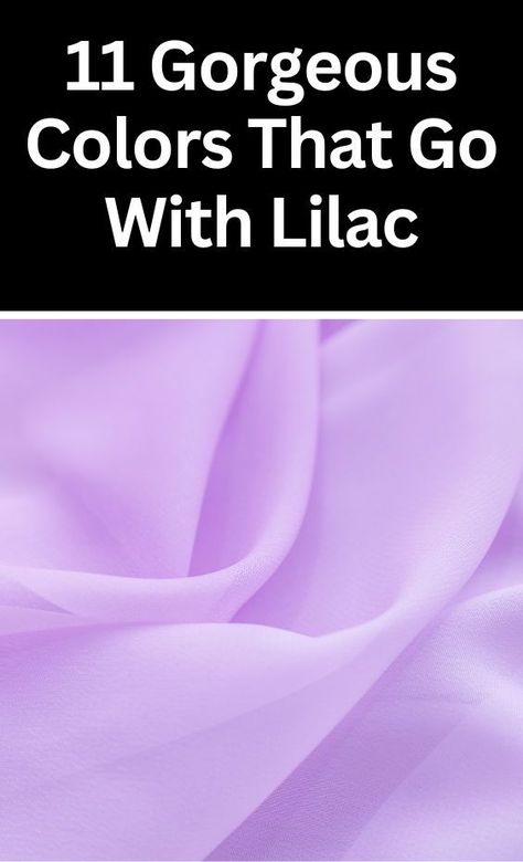 Discover 11 gorgeous colors that perfectly complement lilac. Elevate your color palette for your home decor or outfit inspo with these stunning combinations. Colors That Match Lilac Purple, Lilac Complimentary Colour, Lilac Complementary Colors, What Colors Go With Purple Clothes, Colors That Go With Lilac, Colors That Go With Lavender, Pink And Lavender Outfit, Lilac Colour Combinations, Lilac Color Combinations Outfit