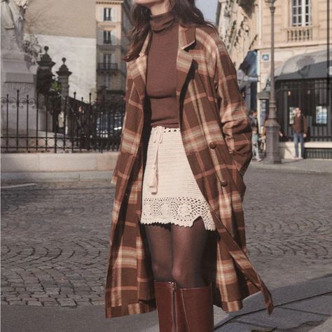 Boho Winter Outfits, Plaid Trench Coat, Fall Fits, Coat Outfits, Outfit Inspo Fall, Trench Coats, Fashion Inspo Outfits, Winter Outfits, Fall Outfits