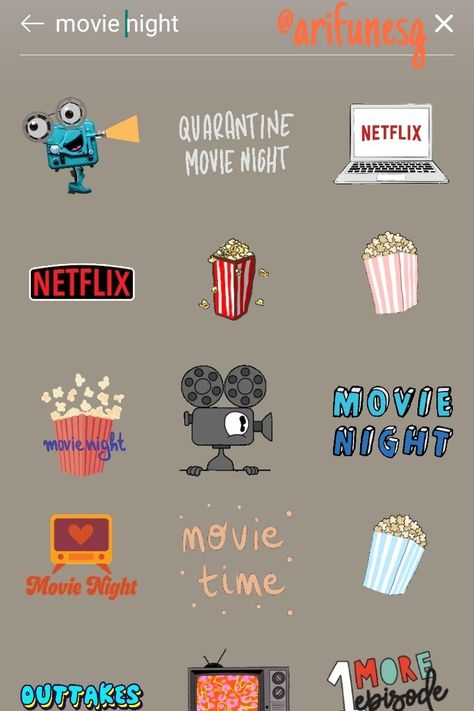 Movie Night Movie Night Instagram Story Gif, Movie Night Instagram Captions, Insta Gif, Insta Story Ideas, Instagram Gif, Snapchat Stickers, Gif Instagram, Instagram Emoji, Instagram Graphics