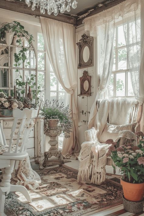 15 Artful Boho Sunroom Ideas To Inspire Your Inner Free Spirit | The Olive Branch Nest Macaron Store, Boho Sunroom Ideas, Earthy Homes, Boho Sunroom, Diy Fans, Distressed Wood Furniture, Artistic Vibe, Sunroom Ideas, Country Aesthetic