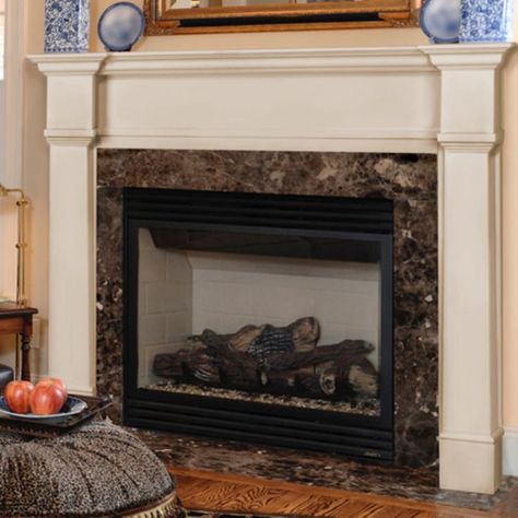 Fireplace Mantel: Pearl Mantels Richmond Wood Fireplace Mantel Surround - 550-48 Marble Around Fireplace, Fireplace Surrounds And Mantels, Fireplace Mantel Surround, Antique Fireplace Surround, Fireplace Mantel Designs, Fireplace Mantel Surrounds, Wooden Mantel, Mantel Surround, Mantel Ideas