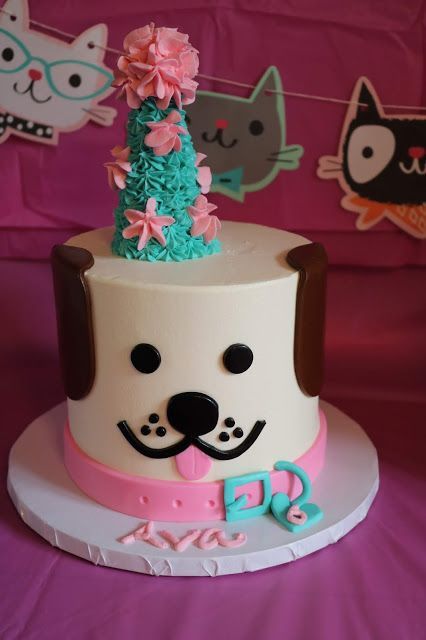 Puppy Party Theme, Puppy Birthday Cakes, Dog Themed Birthday Party, Dog Themed Parties, Puppy Birthday Parties, Puppy Cake, Dog Birthday Cake, Dog Cakes, Kitty Party