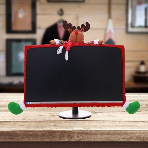 Christmas Display Border Elastic Computer Display Cover 19 inch - 27 inch , #ad, #Border, #Elastic, #Christmas, #Display, #Computer #affiliate Monitor Decoration, Computer Decoration, Monitor Cover, Computer Cover, Laptop Decoration, Christmas Decorations Cheap, Christmas Clearance, Office Computer, Laptop Screen