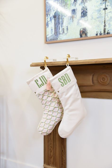 When we started Fig & Dove the goal was to create a classic collection we would carry year after year to ensure customers could always add on as their family grows. These ivory cotton sateen stockings are both classic and made to blend effortlessly in any home's décor. These stockings continue to be our best sellers with Monogram Font II as our most popular monogram. This stocking is available with or without a traditional cuff, is made of ivory cotton sateen and can be personalized with a one, Monogrammed Stockings Christmas, Custom Stockings Christmas, Gold Christmas Stockings, Monogrammed Stockings, Slippers Christmas, Family Christmas Stockings, Blue Stockings, Monogram Stockings, Custom Stocking