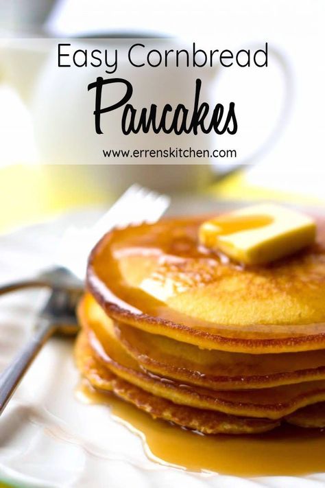 Cornbread Pancakes, Jiffy Cornbread Recipes, Corn Muffin, Buttermilk Pancake, Johnny Cake, Jiffy Cornbread, Buttermilk Recipes, Savory Cakes, Muffin Mix