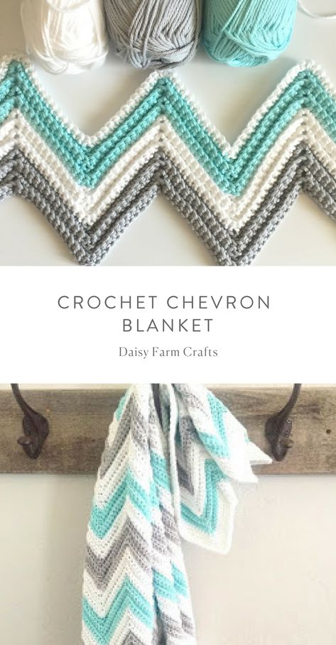 Chevron Blanket Crochet, Crochet Chevron Blanket, Crochet Blanket Chevron, Crochet Chevron, Ripple Afghan, Balls Of Yarn, Gifts Crochet, Crochet Unique, Chevron Crochet