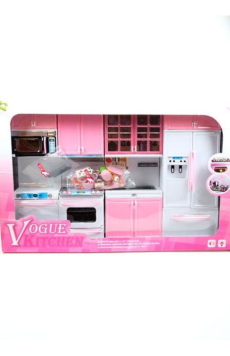 Barbie 4 Piece Vogue Modern Kitchen Set - LOWER PRICE!!! Barbie Kitchen Set, Kitchen Playsets, Barbie House Furniture, Kitchen Playset, Battery Operated Toys, Toy Kitchen Set, Cooking Toys, Kids Play Kitchen, Diy Barbie Furniture