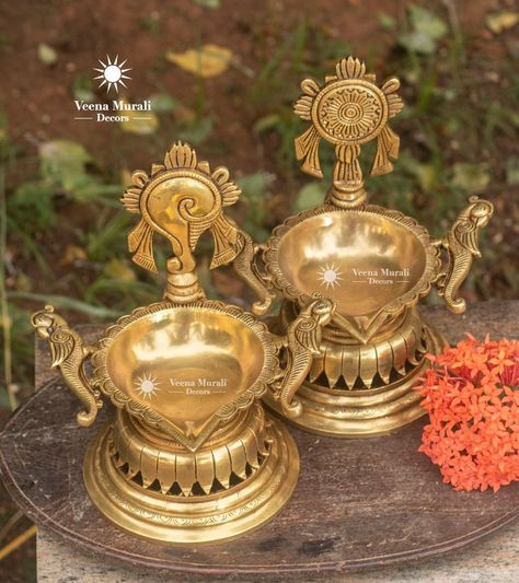 Anu God, Silver Deepam, Tulsi Pot, Peacock Lamp, Brass Diyas, Pooja Door Design, Puja Items, Pooja Decor, Bronze Decor