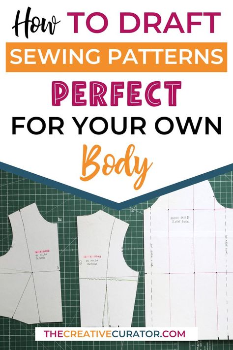 Drafting Your Own Sewing Patterns, How To Draft Patterns, Self Drafting Patterns, Learn Sewing Clothes, Sewing Bodice Pattern, Adjusting Sewing Patterns, How To Use Patterns Sewing, Fashion Design For Beginners Sewing Free Pattern, Make Your Own Patterns From Clothes