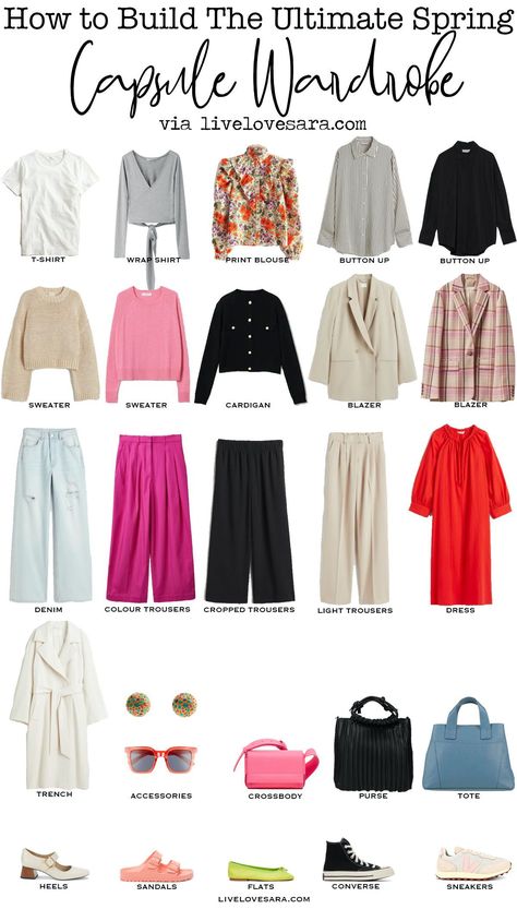 Spring Capsule Wardrobe 2022, Capsule Wardrobe 2022, Ultimate Capsule Wardrobe, Capsule Wardrobe Essentials, Fashion Capsule Wardrobe, Spring Capsule, Spring Capsule Wardrobe, Summer Capsule Wardrobe, Wrap Shirt