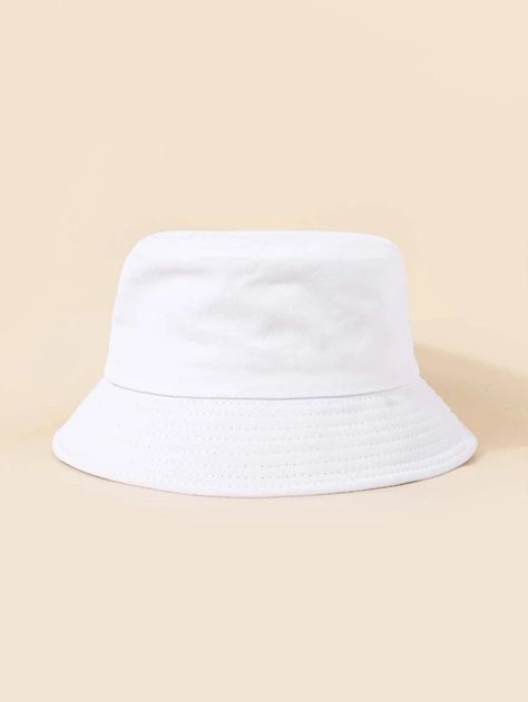 Aesthetic Bucket Hat, White Bucket Hats, White Bucket Hat, Island Wear, Plain White T Shirt, Bucket Hat White, Old School Tattoo Designs, Bts Inspired Outfits, Tenis Nike