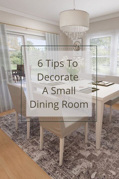 When a house has a small dining room, decorating it can be a challenge. There are a few things you should keep in mind when decorating a small room. Of course you want to make your small dining room just as beautiful and welcoming as a large dinning room would be. I've put together some things to keep in mind when decorating your space. Check out my tips to make the most of your dining room.  #smalldiningroom #diningroom #edesign Small Dining Room Decor, Dining Room Wall Color, Tiny Dining Rooms, Dining Room Colour Schemes, Dining Area Decor, Dining Room Layout, Dining Room Decor Modern, Dining Room Decorating, Small Dining Room