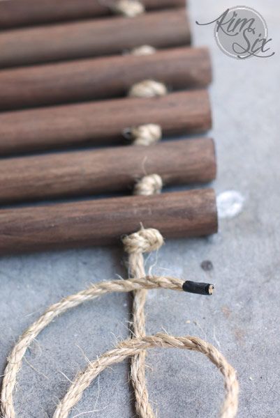 How To Tie Bamboo Poles Together, Diy Backyard Fence, Simple Door, Twig Furniture, Tiki Bar Decor, Van Life Diy, Wooden Poles, Outdoor Living Design, Bamboo Crafts