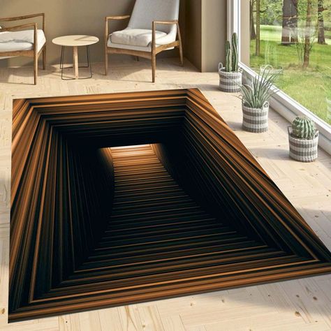 "Vortex Rug , 3D Vortex Illusion, Rectangular Version, Vortex Illusion Rug Carpet, 3D Effect, Different Sizes, Optical Illusion, Modern Rug DJ17.1.0454 Please note that our size of (1.3x1.9 fıtt 40x60 cm ) = ( 15x23 inch ) is the smallest \"Mat size\". Please take this into consideration when ordering. In these carpets that we manufacture and sell, we are limited by your imagination, we can weave anything you want on the carpet. If you want to have your family photo, a picture of a sweet moment Illusion Rug, Tiny House Cabin, Lounge Decor, Area Rug Sizes, Art Quilt, Home Office Chairs, Boys Room Decor, Living Room Style, 3d Effect