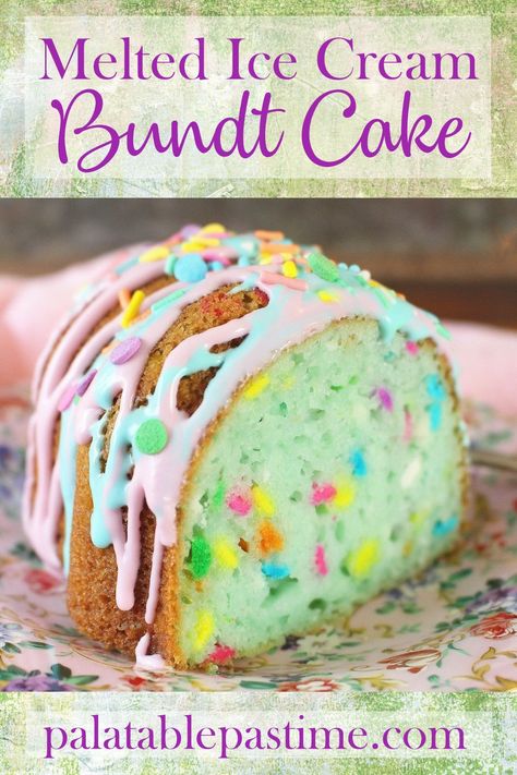 Root Beer Cake, Orange Creamsicle Cake, Easter Bundt Cake, Cake Texture, Cotton Candy Cakes, Melted Ice Cream, Creamsicle Cake, Bundt Recipes, Blueberry Ice Cream