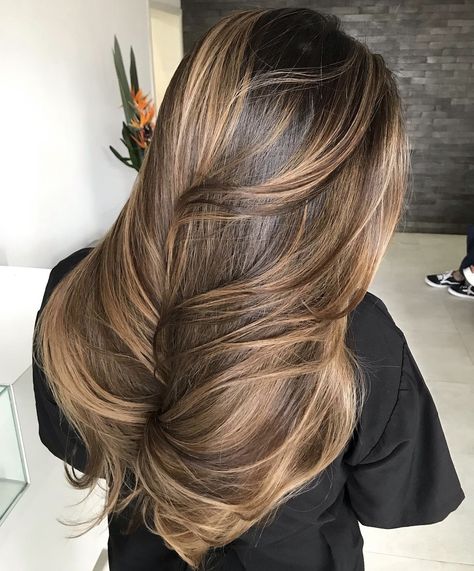 Blonde Hights With Brown Hair, Honey Brown Balayage On Black Hair, Honey Highlights Brown Hair, Light Brown Hair With Dark Highlights, Sunkissed Highlights Brown Hair, Honey Blonde Highlights On Dark Hair, Brown Sugar Brunette, Sunkissed Hair Brunette, Sunkissed Hair