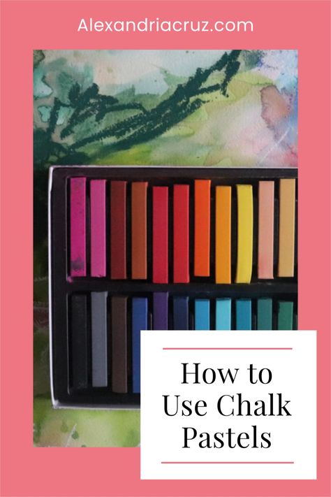 Chalk pastels are one of the best mediums to use if you are just learning how to paint. The medium has a painter- like quality very similar to brush strokes on a canvas. This post will cover everything you need to know about Chalk Pastels for Beginners, the differences in chalk pastel brands and how to finish a chalk pastel drawing! How To Use Chalk Pastels, Chalk Pastel Tutorial, How To Use Pastels Chalk, Chalk Pastels Art Ideas, Pastel Chalk Art Ideas For Beginners, Chalk Pastel Techniques, Chalk Pastels Art, Chalk Drawings On Paper, Pastel Chalk Art Ideas