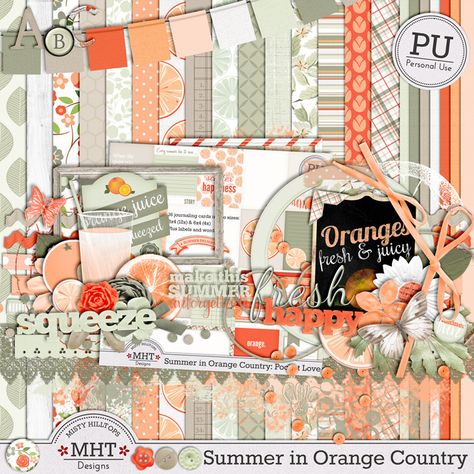 FREE Freebie Friday: Summer in Orange Country –MHT... [There are 6 parts.] Free Digital Scrapbooking Kits Downloads, Free Digital Scrapbooking Kits, Scrapbooking Retreats, Scrapbook Fonts, Free Digital Scrapbooking Paper, Scrapbook Kits Free, Scrapbooking Freebies, Digital Paper Free, Orange Country