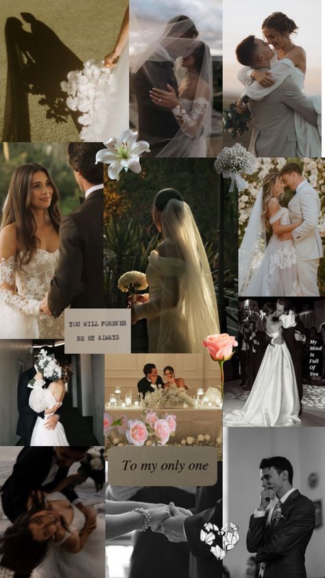 couple photography wedding love aesthetic collage Marriage Vision Board, Couples Vision Board, Aesthetic Collage Wallpaper, Bullet Journal Mood Tracker Ideas, Cute Date Ideas, Collage Wallpaper, Dream Family, Love Aesthetic, Dream Wedding Ideas Dresses