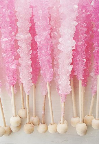 rock candy I love this stuff and easy to make too! sugar and food coloring and time is all you need Candy Images, Pastel Cupcakes, Tout Rose, Glitter Rosa, Candy Sticks, I Believe In Pink, Pink Foods, Rose Bonbon, 3d Rose