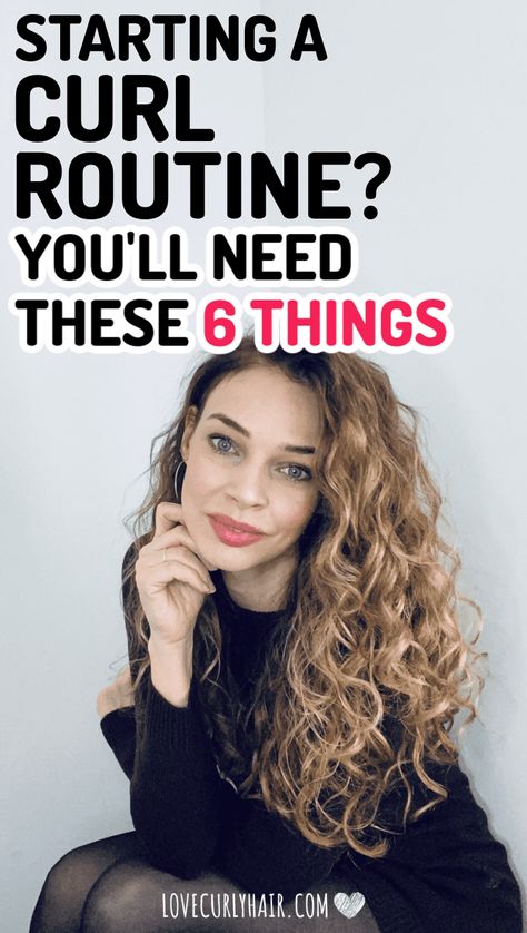 Curly Hair Routine For Beginners. Your Quick Start Checklist For Curly Products, Tools & Techniques. Everything For Your Curly Hair Journey Curly Products, Maintaining Curly Hair, Curl Routine, Curly Hair Care Routine, Curly Girl Method, Curly Hair Inspiration, Hair Essentials, Curly Hair Routine, Curly Hair With Bangs