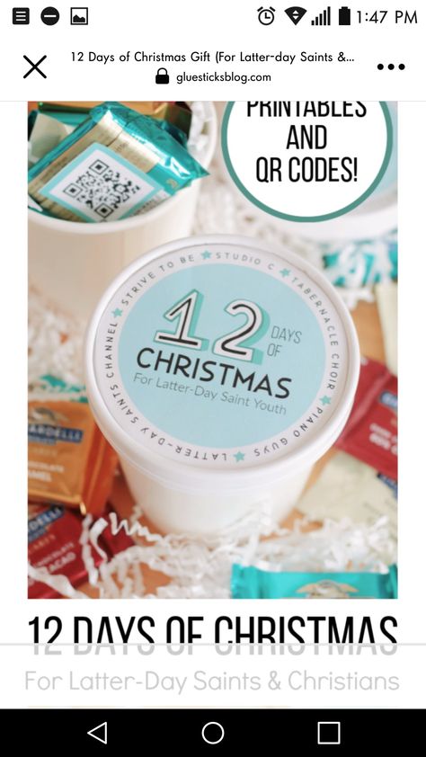 12 Days Of Christmas Qr Codes, Lds Young Women Christmas Gifts, Lds Primary Christmas Gifts, Christ Centered Christmas Gifts, Young Women Christmas Gifts, Lds Christmas Gifts, Relief Society Christmas Gifts, Primary Christmas Gifts, Christmas Primary