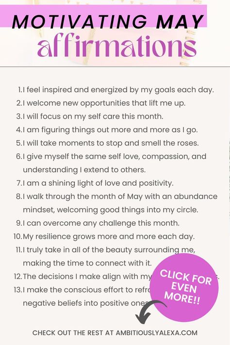 may affirmations May Affirmations, Spring Affirmations, Summer Affirmations, Motivating Affirmations, Productive Quotes, Aesthetic Affirmations, Aesthetic May, Day Affirmations, Quotes Spring