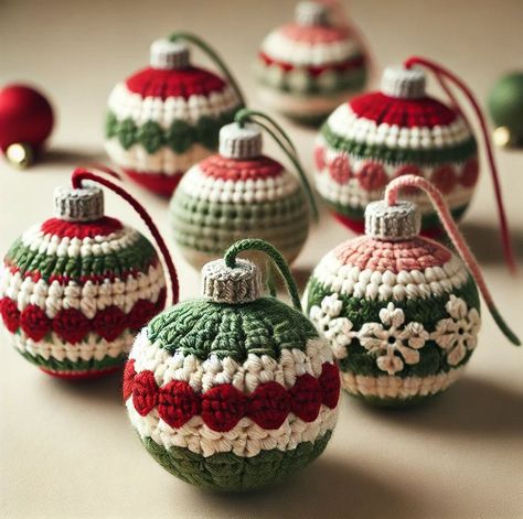 Christmas Ornament Crochet Pattern PDF - Amigurumi Holiday Bauble Tutorial - Festive Decoration Crochet  - English Crochet Pattern Easy Quick Crochet Projects Christmas Gifts, Crochet Bauble Pattern, Christmas Tree Decorations Handmade, Christmas Crochet Baubles, Christmas Tree Decorations Crochet, Knitted Christmas Tree Ornaments, Crochet Tree Decorations, Small Crochet Christmas Ornaments, Knit Christmas Decorations