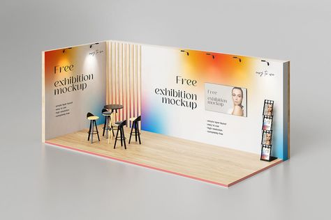 We are pleased to present Exhibition Stand Mockup, a very nice, beautiful and easy-to-use mockup for exhibition stands, which you can use to show your idea for this type of stand. It comes in PSD format, all you need to do is add your designs of walls, TV, brochures and adjust the colors and you […] The post 3 Free Exhibition Stand Mockup appeared first on Creativetacos ®. Trade Show Graphic Design, Booth Design Exhibition, Exhibition Display Stands, Event Booth Design, Trade Exhibition, Stand Feria, Experiential Design, Trade Show Design, Event Booth