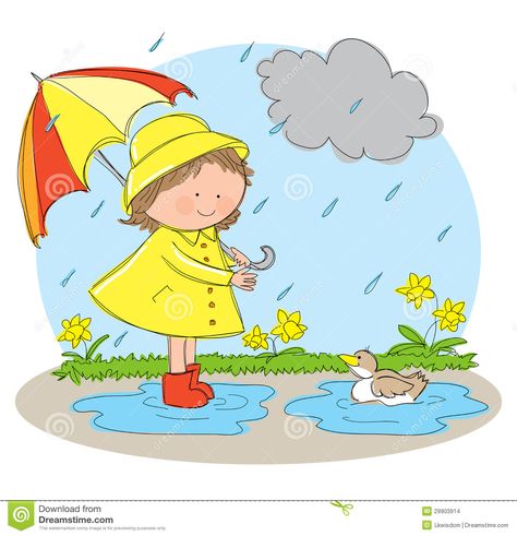 Spring Season Royalty Free Stock Images - Image: 16833319 Rainy Season Pictures, Rainy Season Essay, Summer Season Images, Summer Season Drawing, Rainy Day Drawing, Rainy Day Pictures, Drawing Competition, Drawing Lessons For Kids, Seasons Activities