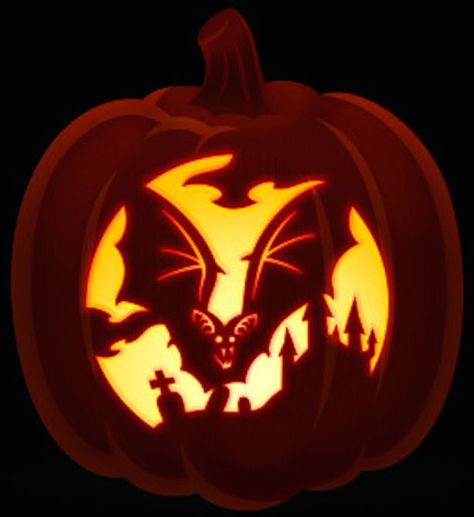 Pumpkin Carving Bat, Easy Pumpkin Designs, Halloween Pumpkin Ideas, Vampire Pumpkin, Disney Pumpkin Carving, Pumkin Carving, Halloween Pumpkin Carving Stencils, Amazing Pumpkin Carving, Pumpkin Stencils