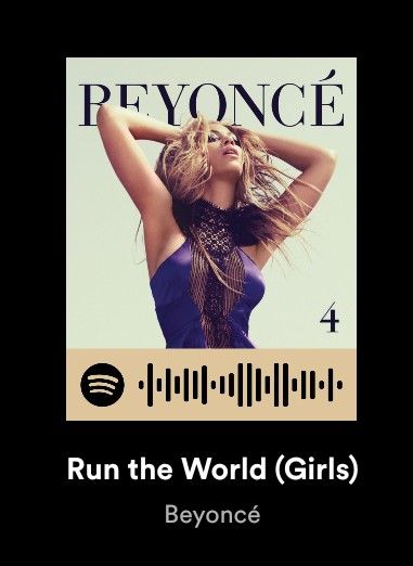 Run the world (Girls)-Beyonce Nicki Manij, Beyonce Run The World, Beyonce Party, 4 Beyonce, Beyonce Songs, Spotify Codes, Beyonce Album, Fashion Collection Inspiration, Who Run The World