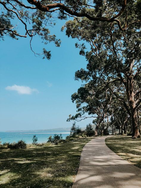 A walkway along Huskisson beach - weekend trips from Sydney Beach In Australia, Australian Aesthetic, Best Weekend Trips, Australian Summer, Jervis Bay, Australian Road Trip, Sydney Beaches, Beach Village, Sydney Travel