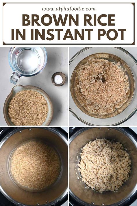 How to cook perfect Instant Pot brown rice with a quick, easy, and foolproof method. The rice is tender and fluffy every time, perfect for busy weeknights and meal prep! Insta Pot Brown Rice, Instapot Brown Rice Recipes, Brown Basmati Rice Instant Pot, Instant Pot Brown Rice Recipe, Instapot Brown Rice, Brown Rice In Instant Pot, Brown Rice Instant Pot, Rice In Instant Pot, Perfect Brown Rice