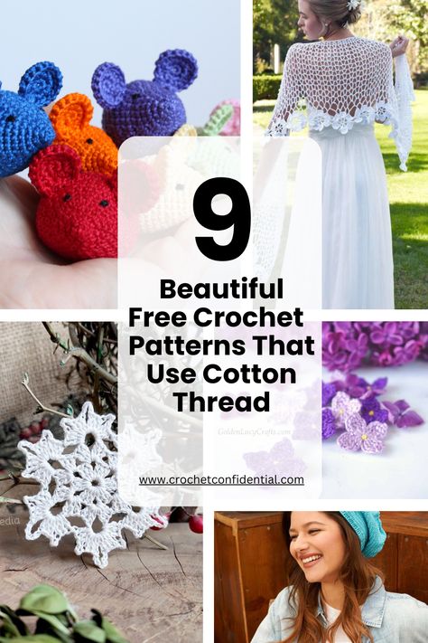 Looking for free crochet thread patterns? Your search is over! We've gathered 9 amazing patterns that will challenge your crochet skills. From intricate doilies to adorable amigurumi, there's something for everyone to create. Free Patterns For Crochet, Veil Diy, Crochet Thread Projects, Crochet Thread Patterns, Crochet Thread Size 10, Crochet Ornament Patterns, Patterns For Crochet, Texting Gloves, Crochet Flowers Free Pattern