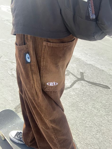 baggy pants skater 90s skater rave Corduroy Aesthetic Men, Corteroid Pants Outfit Men, Men’s Fashion Corduroy, Baggy Corduroy Pants Men, Baggy Corduroy Pants Outfit Men, Baggy Brown Corduroy Pants Outfit Men, Skater Pants Men, Skate Pants Men, Men Courdoroy Pants Outfit