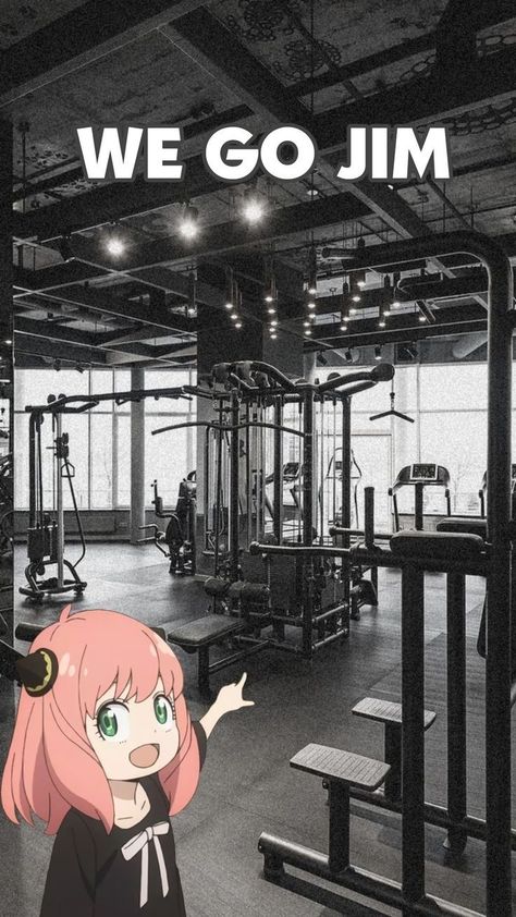 Anya Gym Wallpaper, Gym Lockscreen Wallpaper, We Go Gym Anime, Anya We Go Jim, We Go Jim Wallpaper Anime, Go To Gym Wallpaper, We Go Gym Wallpaper Anime, Anya Wallpaper Iphone, We Go Jim Anime