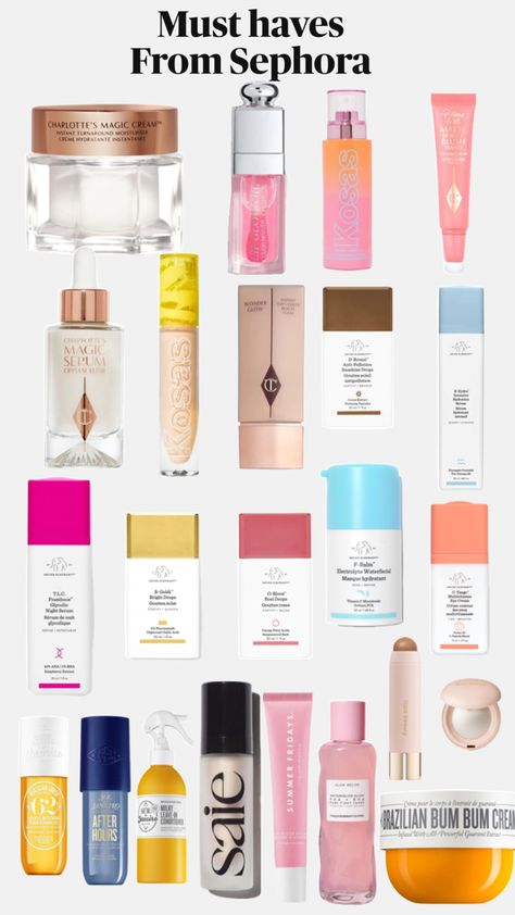 Things you need from Sephora Must Haves From Sephora, Preppy Makeup, Sugar Scrub For Face, Makeup List, Sephora Skin Care, Basic Skin Care Routine, Everyday Hacks, Night Serum, Makeup To Buy